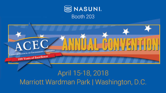 ACEC 2018 Convention: Nasuni Demonstrates the Next Generation of BIM Collaboration