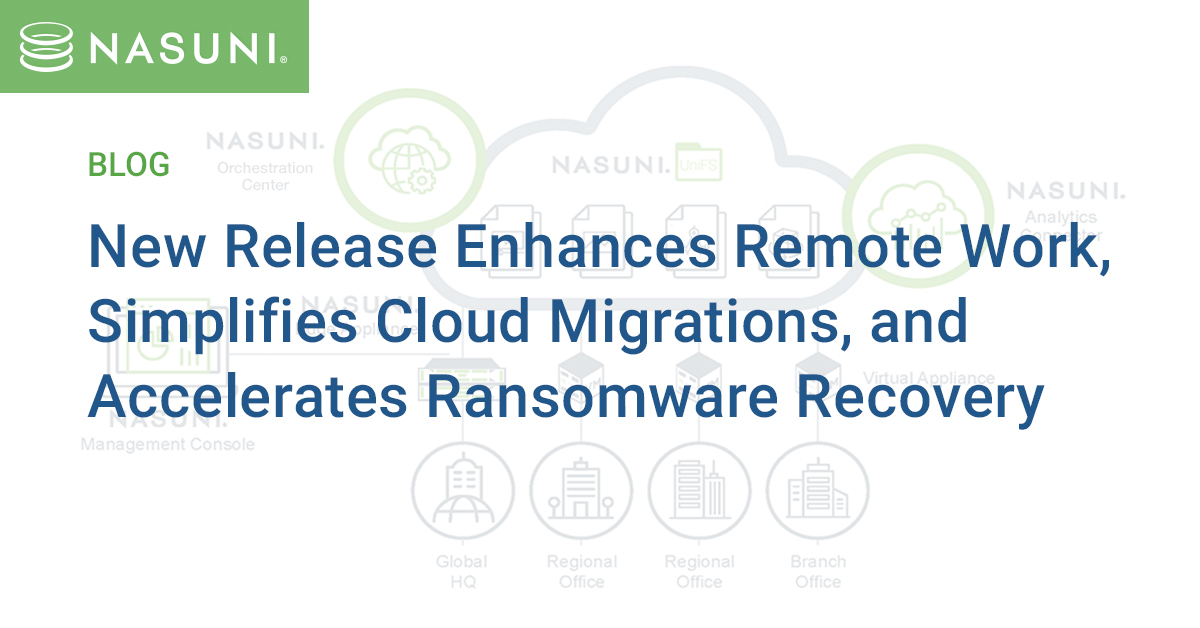 New Release Enhances Remote Work, Simplifies Cloud Migrations, and Accelerates Ransomware Recovery
