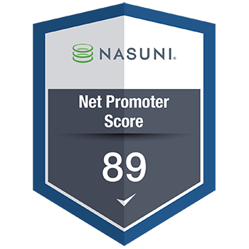 Nasuni Net Promoter Score Badge