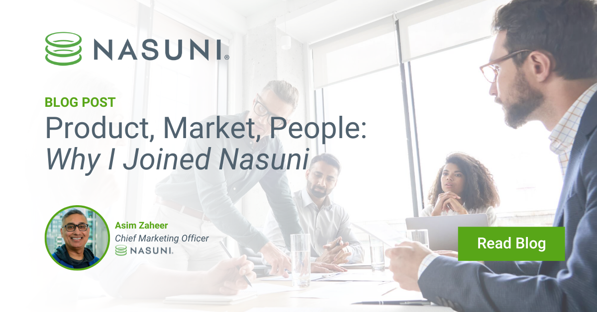Product, Market, People: Why I Joined Nasuni