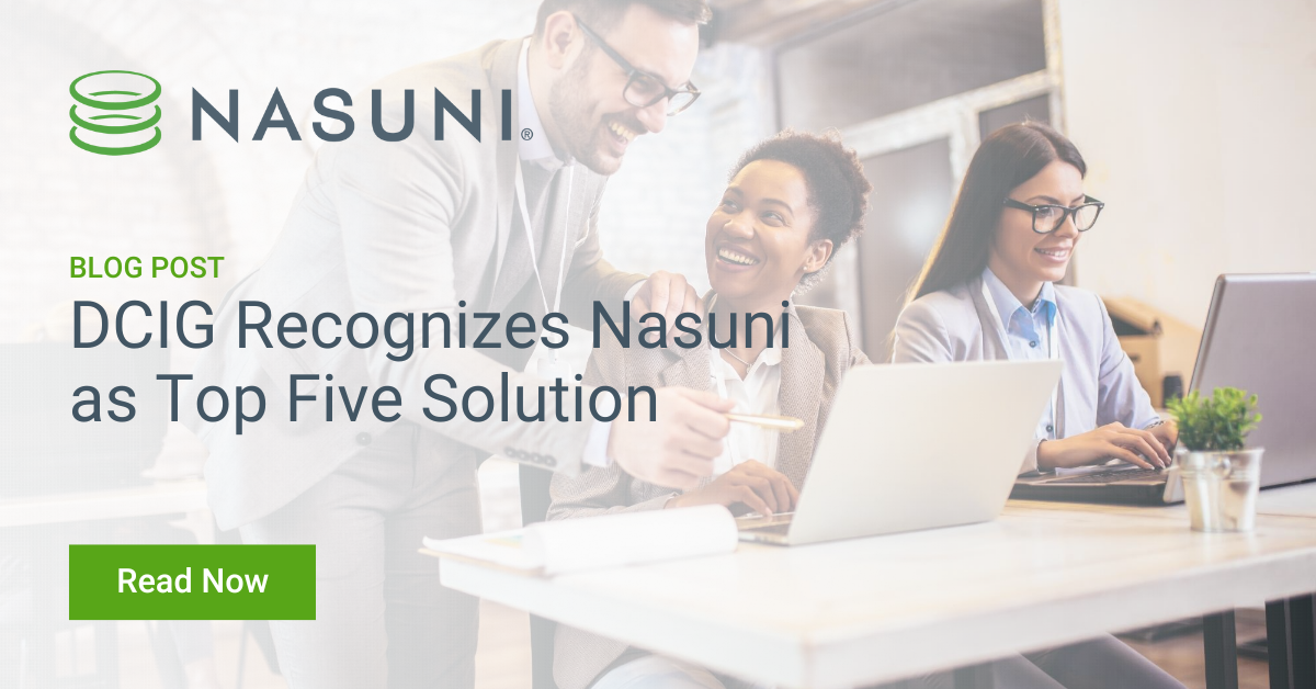 DCIG Recognizes Nasuni as Top Five Solution